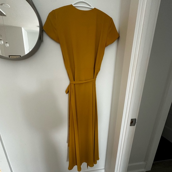 Aritzia mustard yellow wrap dress - Picture 2 of 3